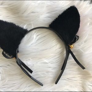 Cat Ears Headband With Ribbon & Bells